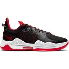 Men - Nike Paul George Basketball Shoes Nike PG 5 M - Black/White/University Red