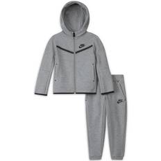Nike tech tracksuit Children's Clothing Nike Baby Sportswear Tech Fleece Zip Hoodie & Pants Set - Dark Grey Heather (76H052-042)