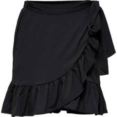 Rüschen Röcke Only Olivia Wrap Skirt - Black