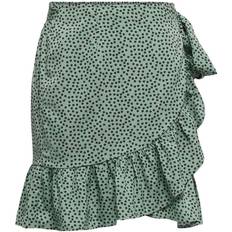 Rüschen Röcke Only Olivia Wrap Skirt - Green/Chinois Green