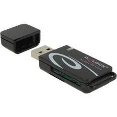 MMC Mobile Speicherkartenleser DeLock USB 2.0 Card Reader for microSD / SD (91602)