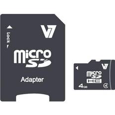 Class 4 Minnekort & minnepenner V7 MicroSDHC Class 4 4GB