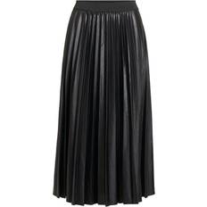 Damen - Midiröcke Vila Nitban Pleated Midi Skirt - Black