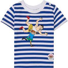 74/80 Overdeler Pippi Striped T-Shirt - Blue