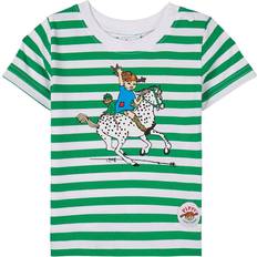 62/68 T-skjorter Pippi Striped T-Shirt - Green