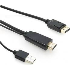 MicroConnect HDMI/USB A-DisplayPort 1.4 1m