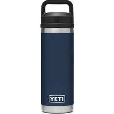 Blue Serving Yeti Rambler with Chug Cap Water Bottle 18fl oz