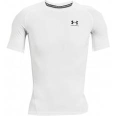 Under Armour Herren Oberteile Under Armour Men's HeatGear Short Sleeve T-shirt - White/Black