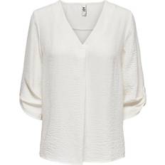 Only Divya Solid Top with 3/4th Sleeve - White/Cloud Dancer