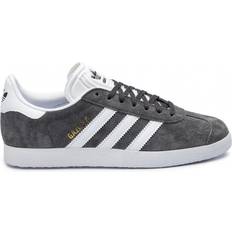 Adidas Dame Joggesko adidas Gazelle - Dark Grey Heather/White/Gold Metallic