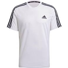 Adidas Herren T-Shirts adidas Aeroready Designed To Move Sport 3-Stripes T-shirt Men - White