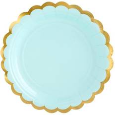 PartyDeco Plates White/Gold 6-pack