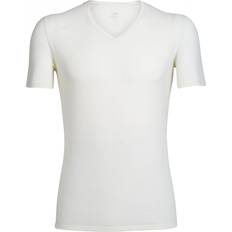 Herren - Merinowolle Oberteile Icebreaker Merino Anatomica Short Sleeve V Neck T-shirt - Snow