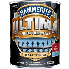Hammerite Paint Hammerite Ultima Metal Paint Smooth Red 0.75L