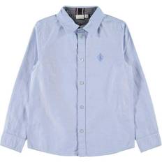 134/140 Oberteile Name It Cotton Shirt - Blue/Campanula (13169166)