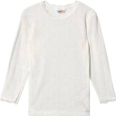 Spiss Overdeler Joha Silk Wool T-shirt with Lace - White (16490-197-50)