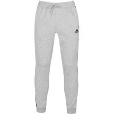 Adidas Herre - Joggebukser adidas Essentials Fleece Tapered Cuff 3-Stripes Joggers Pant - Medium Grey Heather/Black