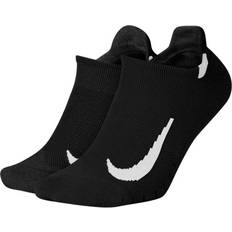 Herre Sokker Nike Multiplier No-Show Running Socks 2-pack Men - Black/White
