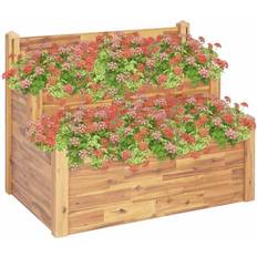VidaXL Outdoor Planter Boxes vidaXL 2-Tier Garden Planter 29.528x43.307x33.071"