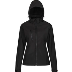 Printable Regatta Women's Venturer 3-Layer Printable Hooded Softshell Jacket - Black