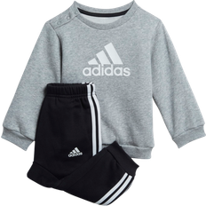 0-1M Tracksuits adidas Infant Badge of Sport Jogger Set - Medium Grey Heather/White (H28835)