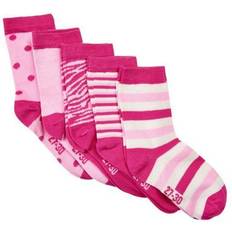Zebramuster Socken Minymo Socks 5-pack - Pink (5079 545)