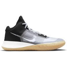Men - Nike Kyrie Irving Basketball Shoes Nike Kyrie Flytrap 4 M - Black/White/Gum Light Brown/Metallic Cool Grey