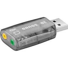 MicroConnect USB A-2x3.5mm M-F Adapter