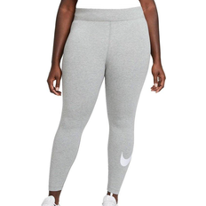 Nike Damen Strumpfhosen & Stay-ups Nike Women's Sportswear Essential Mid-Rise Swoosh Leggings - Dark Grey Heather/White