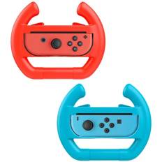 Nintendo Switch - Trådløs Ratt & Racingkontroller INF Nintendo Switch Joy-Con 2-Pack Steering Wheel - Red/Blue