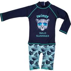 Babyer UV-drakter Swimpy Wild Summer UV Suit - Navy Blue