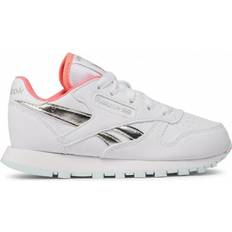 Reebok Kid's Classic Leather - White/Chalk Blue/Twisted Coral
