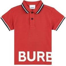 Burberry Logo Print Cotton Piqué Polo Shirt - Bright Red (P80395311)