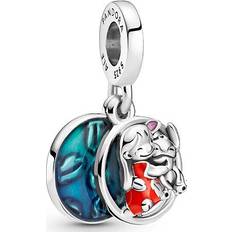 Blue Jewelry Pandora Disney Lilo & Stitch Family Dangle Charm - Silver/Red/Blue/Pink