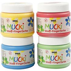 Wasserbasiert Fingerfarben Mucki Mucki Soft Finger Paint 4-pack