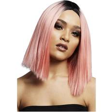 Smiffys Fever Kylie Wig Coral Pink