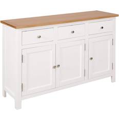 Oaks Cabinets vidaXL Solid Oak Wood Sideboard 43.3x27.6"