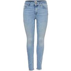 Only Blush Mid Ankle Skinny Fit Jeans - Blue/Light Blue Denim