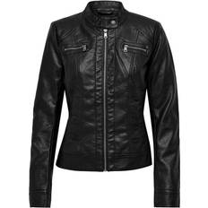 Damen - Viskose Oberbekleidung Only Short PU Jacket - Black
