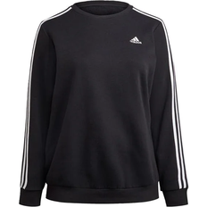 adidas Women's Essentials 3-Stripes Fleece Plus Size Sweatshirt - Black