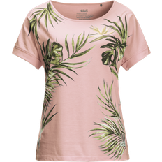 Jack Wolfskin Tropical Leaf T-shirt Women - Blush Pink