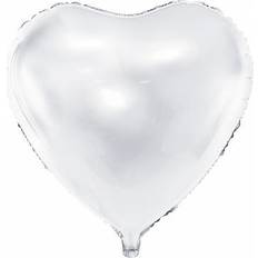 PartyDeco Foil Ballons Heart 45cm White