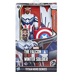 Disney Actionfigurer Hasbro Marvel the Falcon & the Winter Soldier Titan Hero Series Captain America