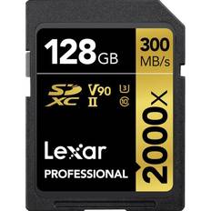 LEXAR 128 GB Minnekort & minnepenner LEXAR Professional SDXC Class 10 UHS-II U3 V90 300/260MB/s 128GB (2000x)