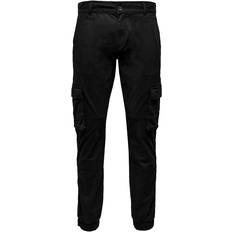 Only & Sons Bekleidung Only & Sons Cam Stage Cargo Cuff Pant - Black