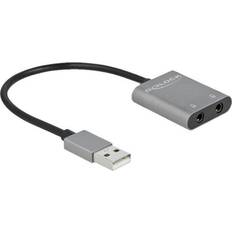DeLock USB A-2x3.5mm M-F 2.0 0.2m