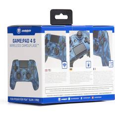 Kabellos - PlayStation 3 Game-Controllers Snakebyte 4S Wireless Gamepad (PS4/PS3) - Blue Camouflage