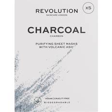 Revolution Beauty Biodegradable Charcoal Purifying Sheet Mask 5-pack