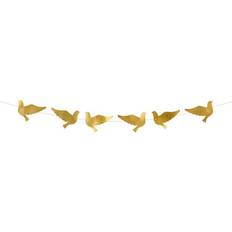 PartyDeco Garlands Doves Gold