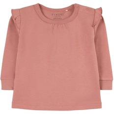 Druckknöpfe T-Shirts Fixoni Ruffle Detail T-Shirt - Pink